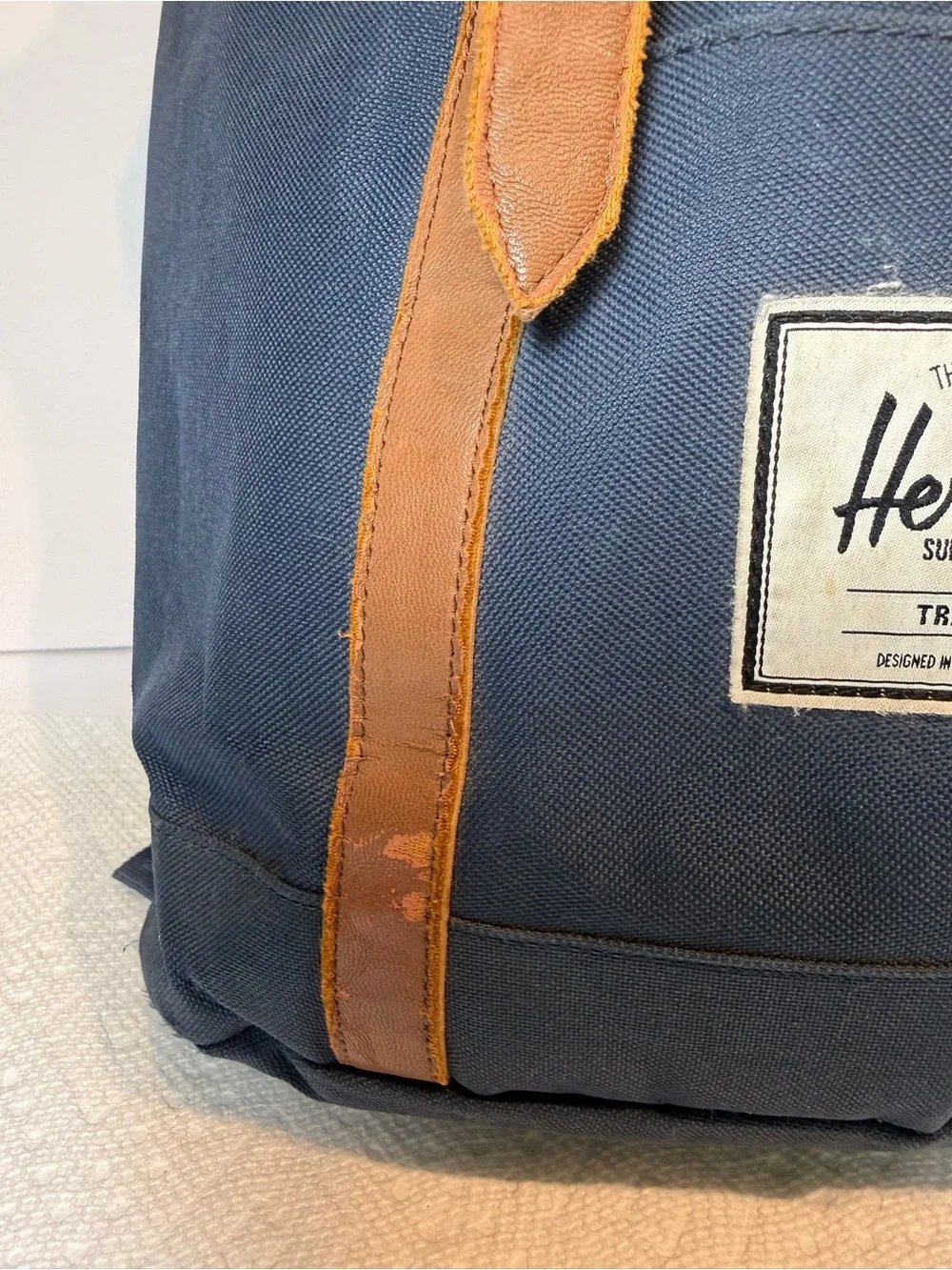Herschel Supply Co. Little America Laptop Backpack Navy/Tan Canvas